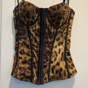 Dolce & Gabbana leopard print bustier/corset
